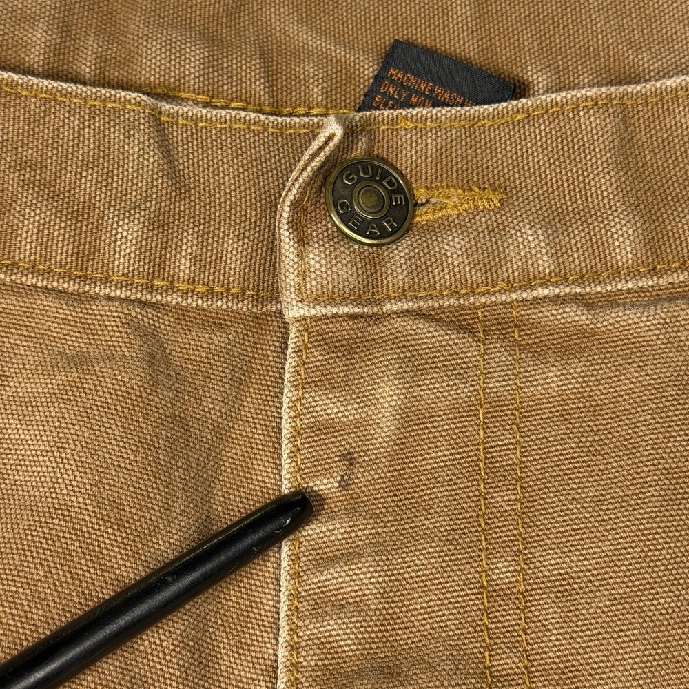 Lot Of 2 Vintage Guide Gear Mens 40x30 Double Knee Cotton Canvas Carpenter Pants - Picture 11 of 16